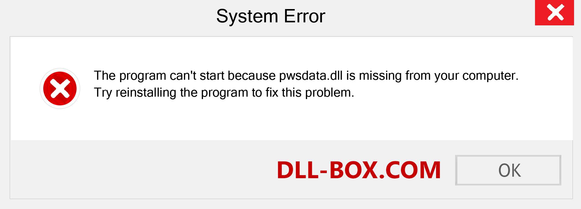  pwsdata.dll file is missing?. Download for Windows 7, 8, 10 - Fix  pwsdata dll Missing Error on Windows, photos, images
